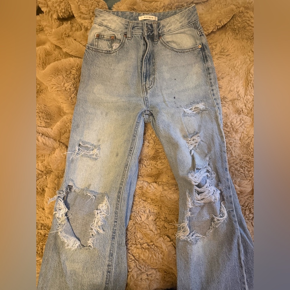 PacSun Light Blue Distressed Boyfriend Jeans